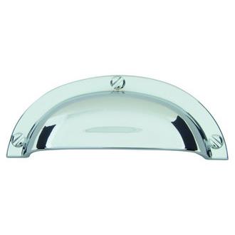 Atlas Homewares A818-CH Bin Cup Pull in Polished Chrome